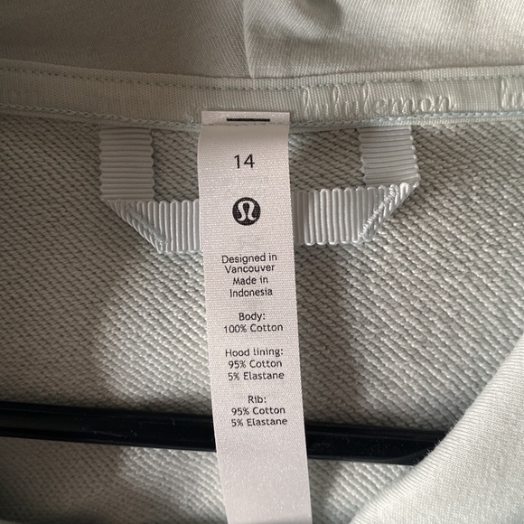 Lululemon All Yours Cropped Hoodie in Ocean Air - Picture 6 of 6